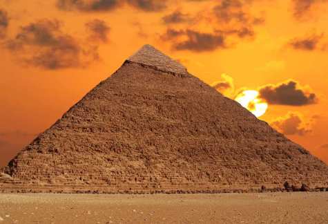 Pyramid at sunset